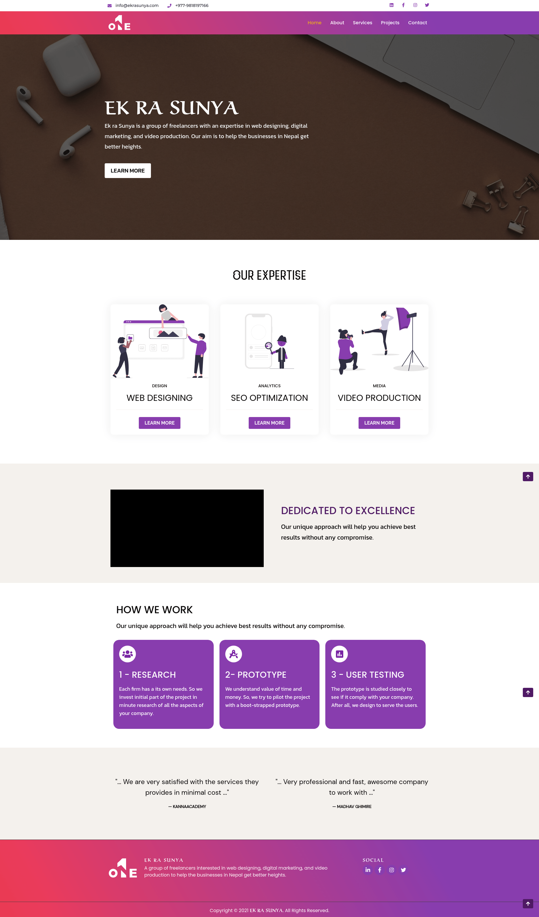 EK Ra Sunya Inc. - Project by Anamol Sapkota